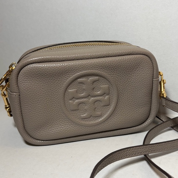 Tory Burch Handbags - Tory Burch PERRY BOMBE Mini Shoulder Camera Bag GRAY HERON